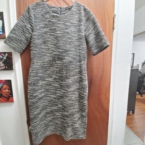 Black & White Boucle Banana Republic Sweater Dress